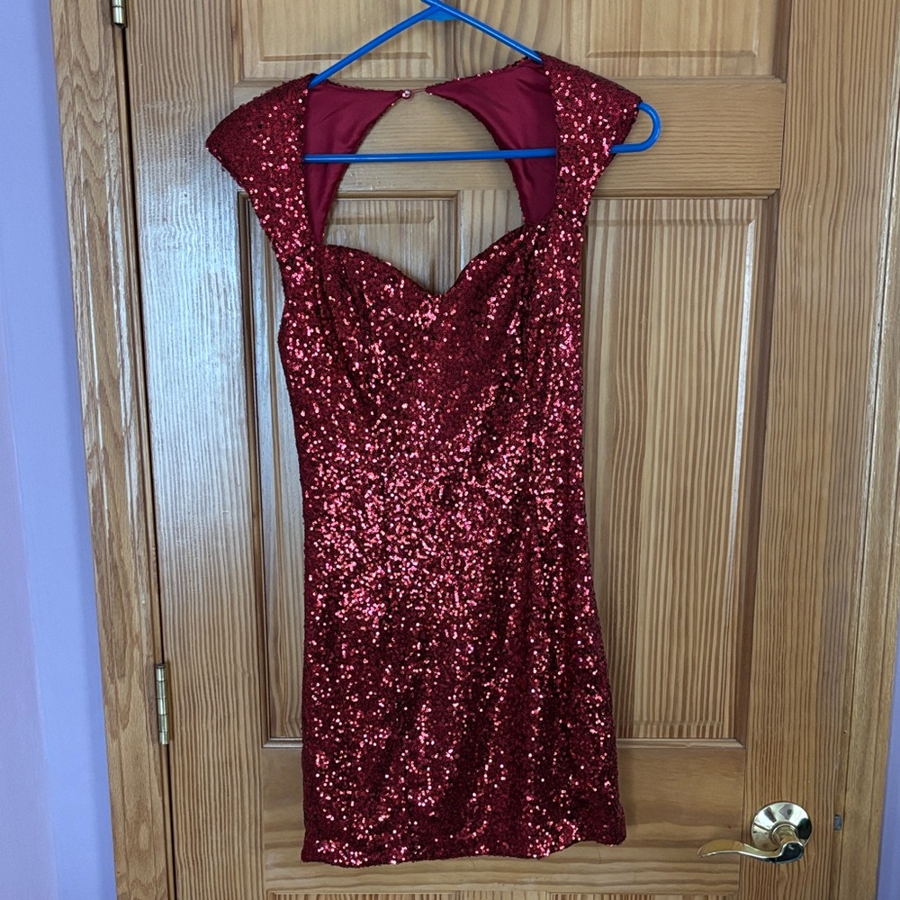Guess Sparkling Red Mini Dress
